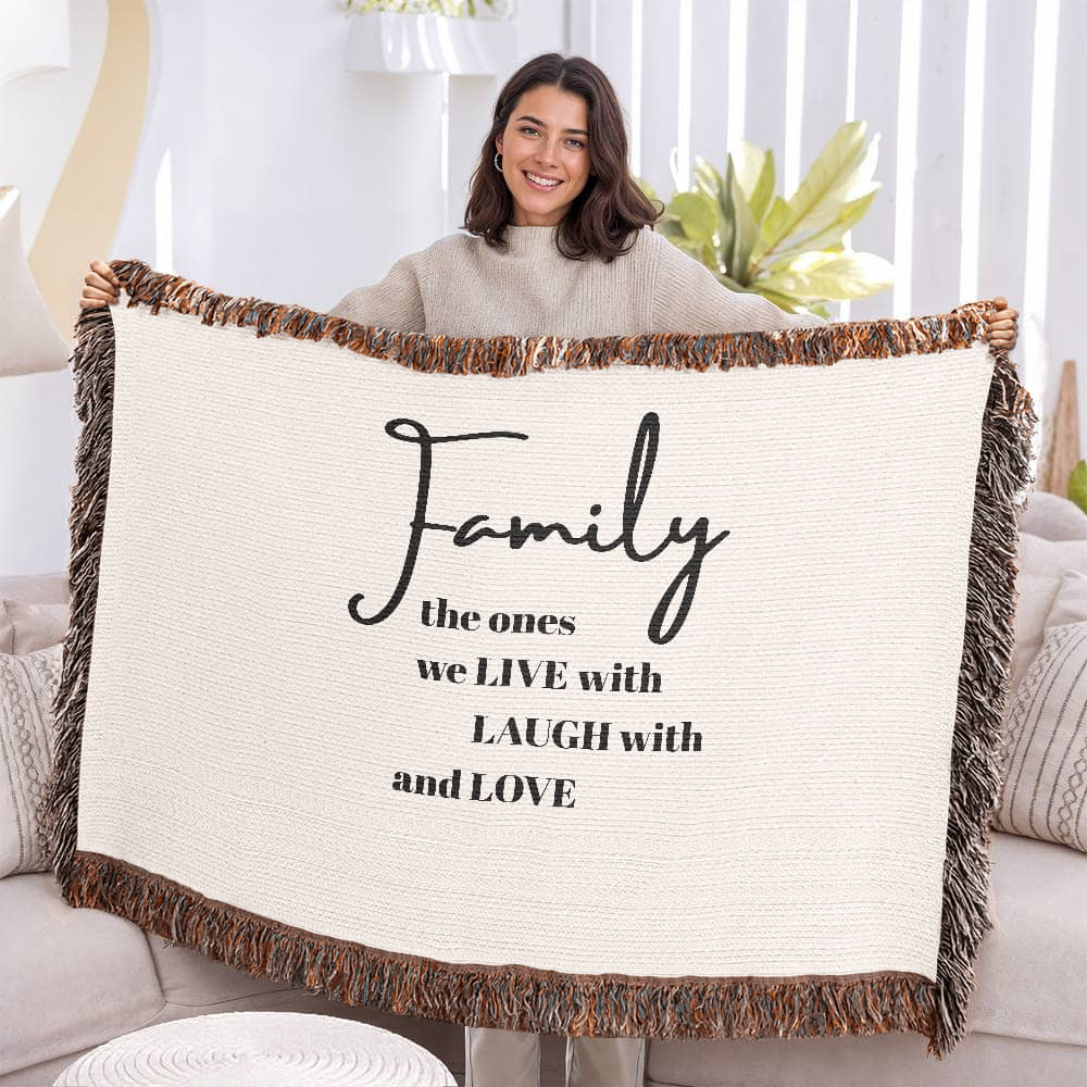 “Live, Laugh, Love Together” Heirloom Family Photo Blanket