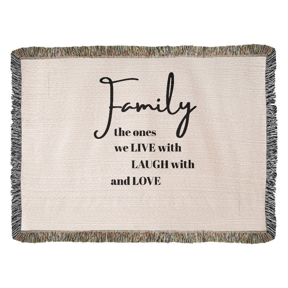 “Live, Laugh, Love Together” Heirloom Family Photo Blanket