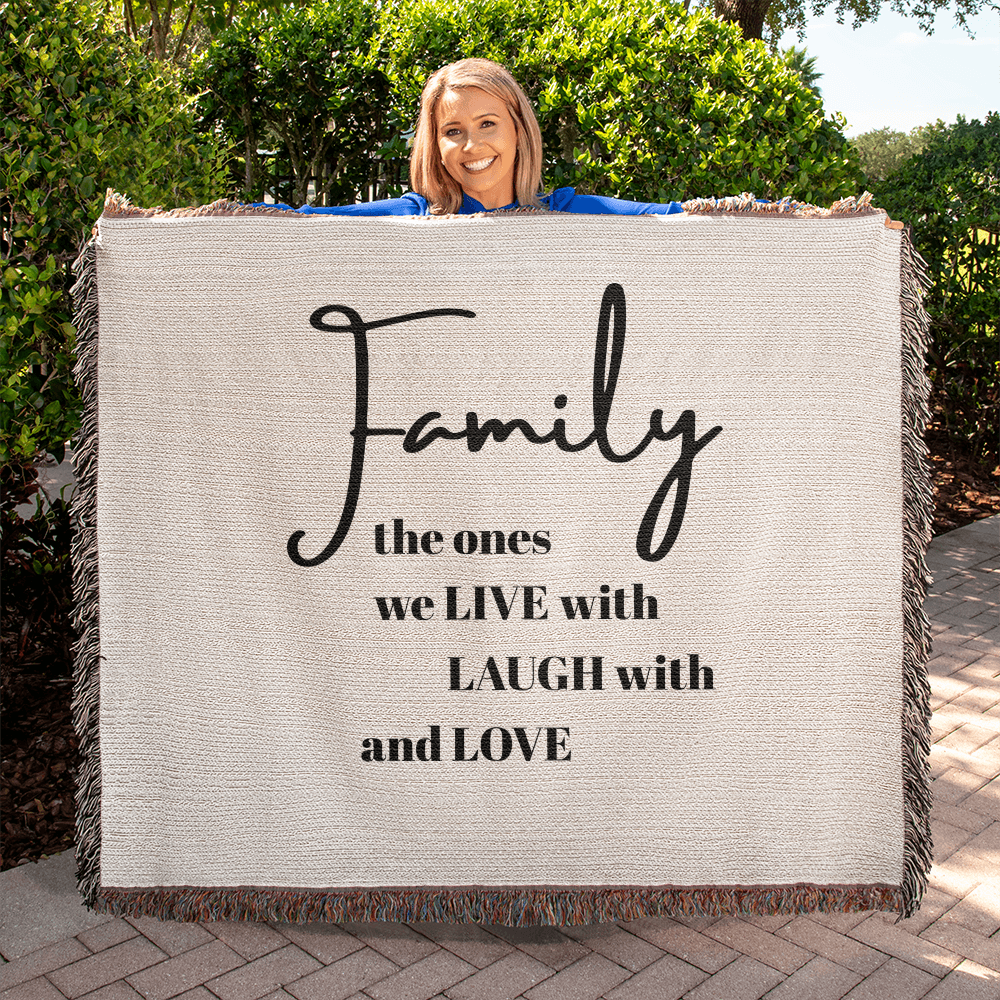 “Live, Laugh, Love Together” Heirloom Family Photo Blanket