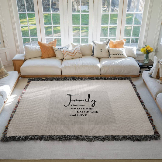 “Live, Laugh, Love Together” Heirloom Family Photo Blanket